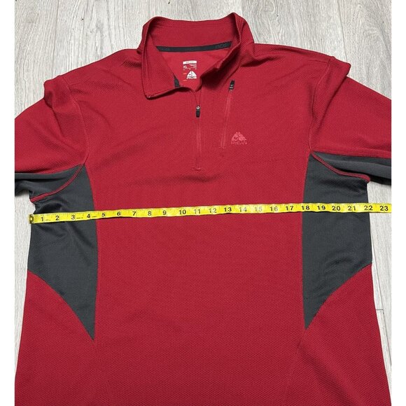 Nike ACG  Red Jacket Therma Fit Zip Up Waffle 1/4 Zip Men's Extra Large - Picture 6 of 6